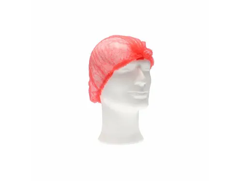 Haarnet Pp Non Woven Baret Rood 53cm 'clip Cap' maat L 1000 Stuks
