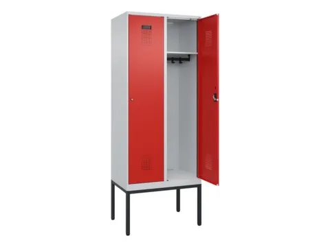 locker,HxBxD 2120x800x500mm,2vak,vak B 400mm,cil.-slot,voetonderstel