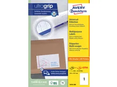 Etiket Avery Zweckform 3478-200 210x297mm A4 wit 200stuks