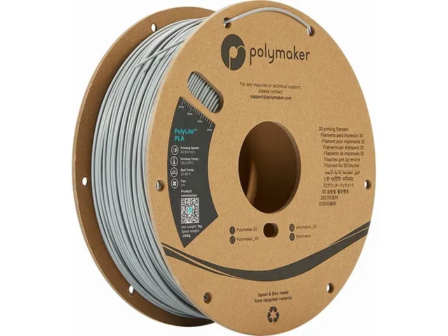 Polymaker PolyTerra PLA Candy 1.75 Filament Grijs 1kg