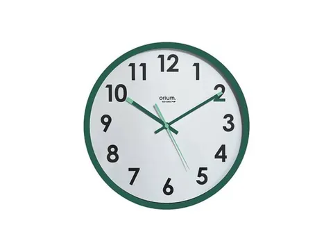 Wandklok CEP Orium Naturalis 31cm geruisloos uurwerk groen