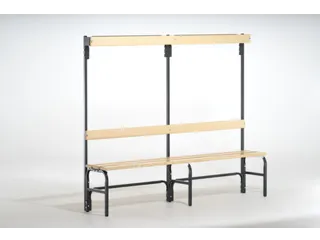 omkleedbank HxLxD 1650x1500x375mm houten lijst RAL7016 antraciet - 1