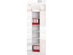 Hoekveld 2250x600mm 6legborden 1zijpaneel Met Achterwand Wit