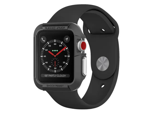 Spigen Rugged Armor Opbergtas Zwart Apple Watch 3/2/1 42mm Zwart