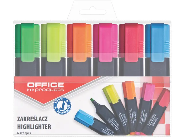 Surligneur, 1-5 Mm, Couleurs Assorties, Étui De 6 Pièces
