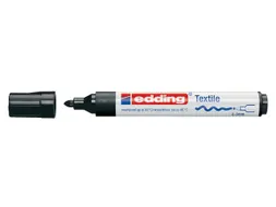 Viltstift edding 4500 textiel rond zwart 2-3mm