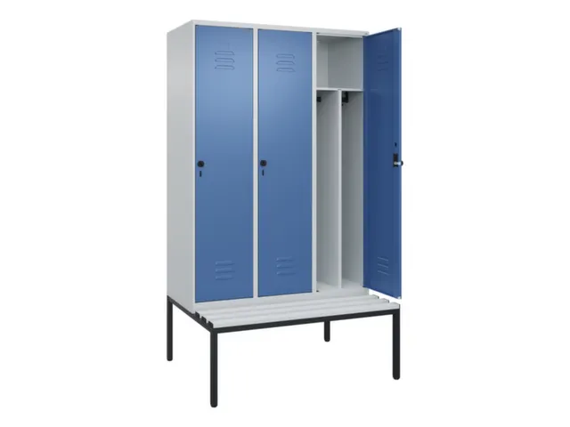 locker voor scheiding van kleding,HxBxD 2120x1200x815mm,3vak
