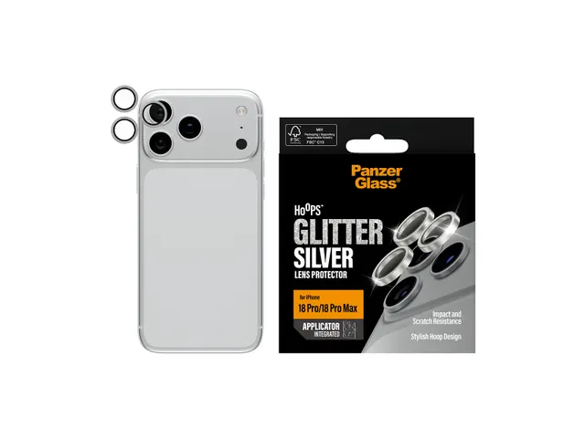 PanzerGlass Hoops Camera Lens Protector Glitter Silver iPhone 18