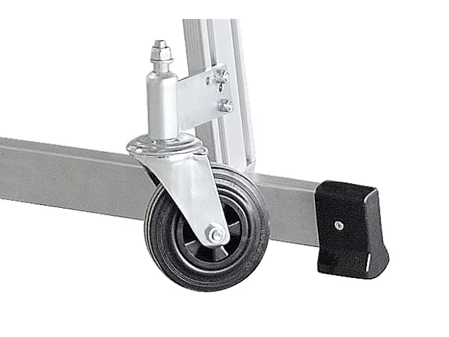 bordestrap,bordes H 1,21m,5treden,aluminium,wielen