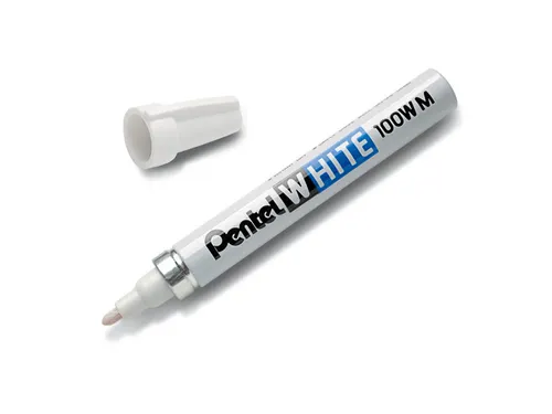 Viltstift Pentel 100W rond 2.2mm wit