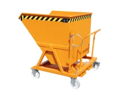 Kiepbak Staalplaat 1270x1200x1340mm Inh. 0.70m³ 1000kg Oranje