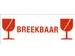 Etiket Breekbaar Glas 150x60mm Rol 500 Stuks