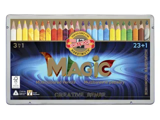 Kleurpotloden Koh-i-Noor Jumbo Magic doos 24 kleuren - 1
