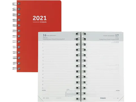 agenda Breform Polyprop 6-talig, rood, 2026