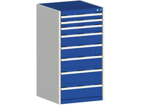 ladekast HxBxD 1200x650x650mm 8laden romp RAL7035 front RAL5010