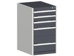 ladekast HxBxD 900x525x650mm 5laden romp RAL7035 front RAL7016