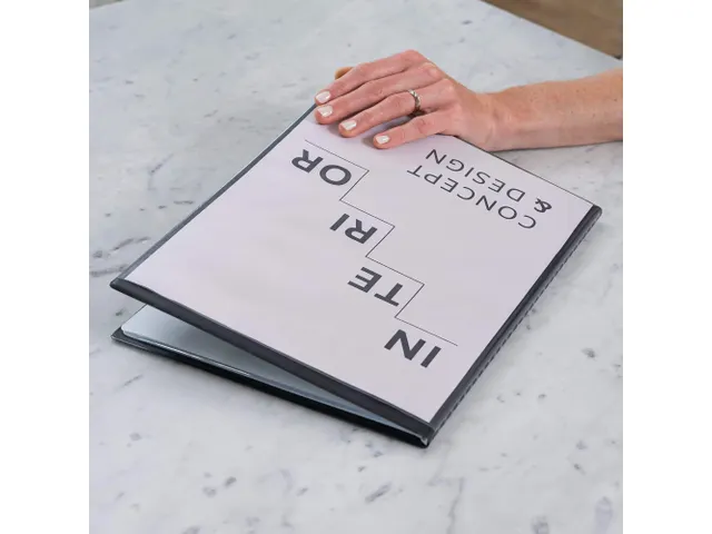 Showmap Rillstab A4 RI99419 10 Tas Zwart met transparant insteekvak