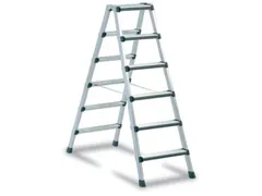 trapladder,NL,beide zijden,2x6treden,m. bekleding,balk L 1,65m