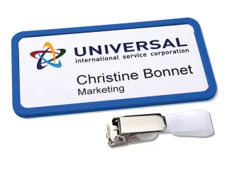 Naambadge Avery Office 43x81 20 x blauw met clip - 2