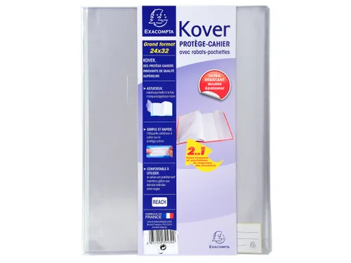 Schriftomslagen Kover transparant 24x32cm ass