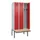 locker met bank,voor scheiding van kleding,HxBxD 2120x900x815mm,3vak