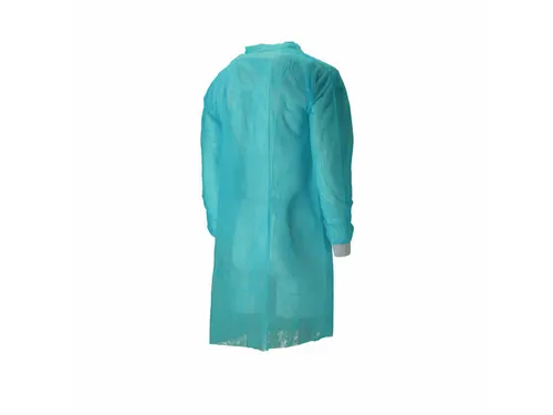 Cmt Pp Non Woven Bezoekersjas Met Drukknopen Groen Maat L 100 Stuks