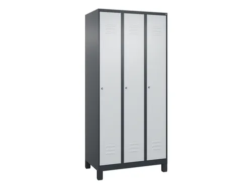 locker,HxBxD 1950x900x500mm,3vak,vak B 300mm,cil.-slot,voeten