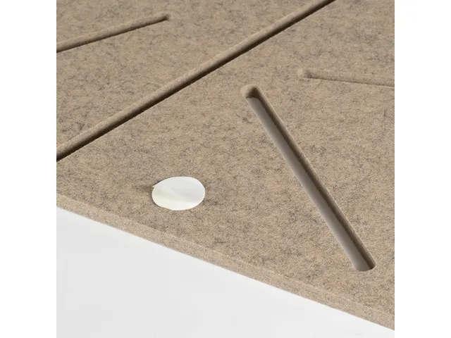 Akoestisch wandpaneel 8-hoek met patroon uitsnede 100x100cm Zand