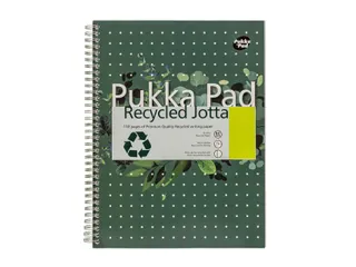 Collegeblok Pukka Pad Jotta Recycled A4 lijn 4-gaats 110pag 80gr groen - 2