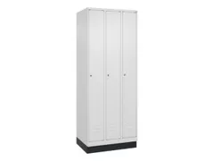 locker,HxBxD 1950x750x500mm,3vak,vak B 250mm,cil.-slot,sokkel
