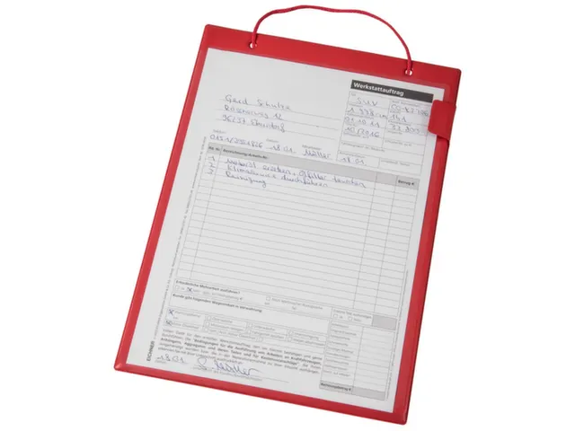 Pochette d'organisation Plastique Panneau Cache Transparent Rouge