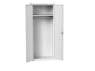 Lockerkast 2000x800x550mm 1 vak, dubbele vleugeldeur, RAL7035 - 1