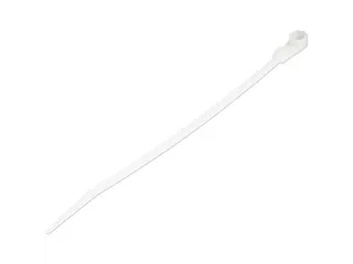 15cm Kabelbinders met montagegat 3mm wit 100 stuks - 1