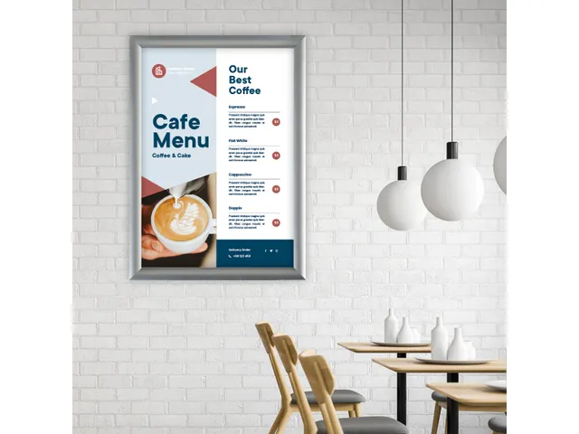 Europel Kliklijst Premium B1 70x100cm 25mm Zilver