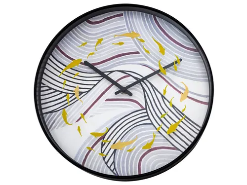 Wandklok Nextime dia 30cm grijs kunststof Koi