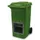 verrijdbare zoutbak,240l,HxBxD 1075x580x730mm,HDPE,groen,deksel groen
