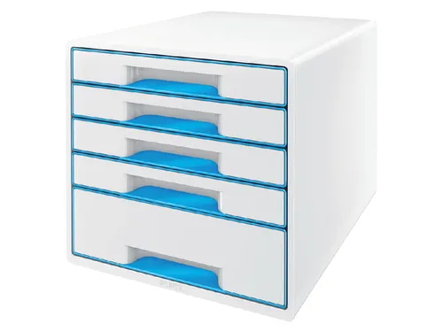 Ladenblok Leitz WOW Cube 5 laden wit/blauw
