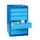 ladekast,HxBxD 800x715x600mm,6lade(n),cil.-slot,RAL7035,front RAL3000