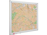 Landkaart Bord 110x110cm Softline Profiel 8mm Parijs