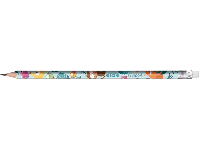 crayon graphite Jungle Fever HB avec gomme, + guide-doigts, blister de