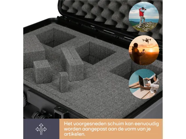 Harde Trolley Koffer 604x473x283mm Met Schuimrubber 80 Liter
