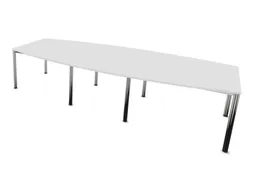 vergadertafel,HxBxD 740x3200x1400mm,vatvormig,Bl-wit