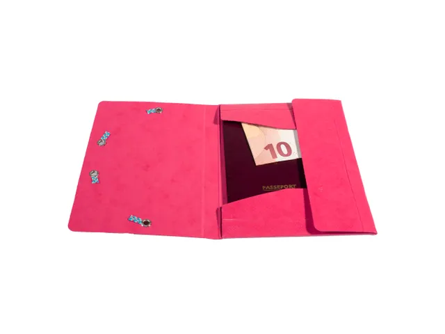 Elastomap 3 Kleppen In Gelamineerd Glanskarton Assorti