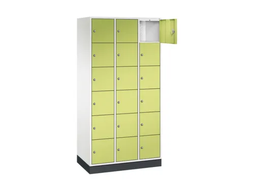 lockerkast,HxBxD 1950x920x500mm,3x6vakken,cil.-slot,sokkel