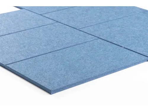 Akoestische PET-vilt Parallellogram tegels blauw 30x25cm 22 stuks