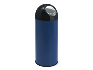 Afvalbak met pushdeksel 55 liter Blauw - 1