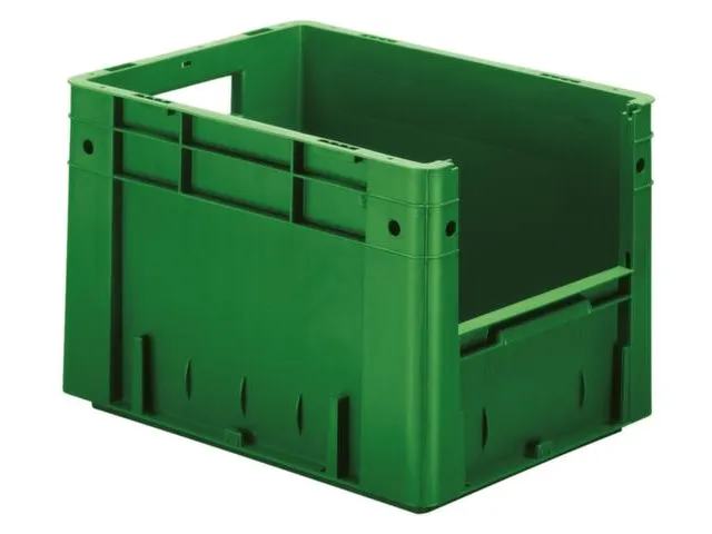 Euronorm Stapelkrat Groen 270x400x300mm 23 3l Gesloten Grijpopening