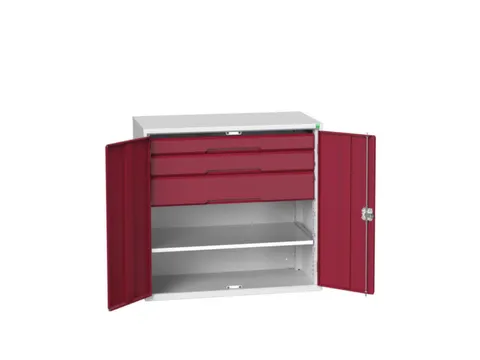 universele kast,HxBxD 1000x1050x550mm,1xStalen bodem,3lade(n)