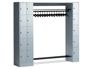 Garderobe- En Vakkenkastsysteem 1950x2100x480mm 15 Vakken 15 Hangers - 1