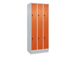 dubbeldekse locker,HxBxD 1950x750x500mm,3x2vak.,vak B 250mm